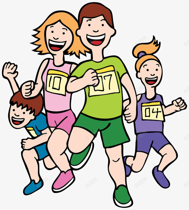 马拉松比赛手绘插画png免抠素材_新图网 https://ixintu.com 儿童 女孩 比赛跑步 男孩 跑步 马拉松 马拉松比赛手绘插画