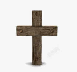 十字架墓碑木头十字架高清图片