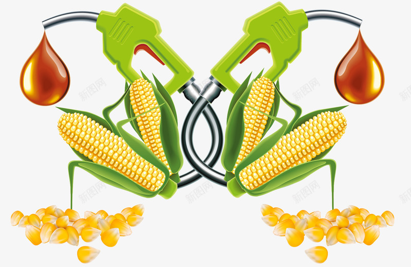 卡通玉米psd免抠素材_新图网 https://ixintu.com 榨油 玉米 玉米油 食用油