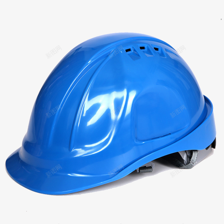 蓝色安全帽png免抠素材_新图网 https://ixintu.com 产品实物 工地施工安全帽 蓝色安全帽 领导ABS透气建筑工程安全头盔