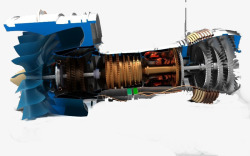 涡轮增压专用涡轮增压航空发动机高清图片