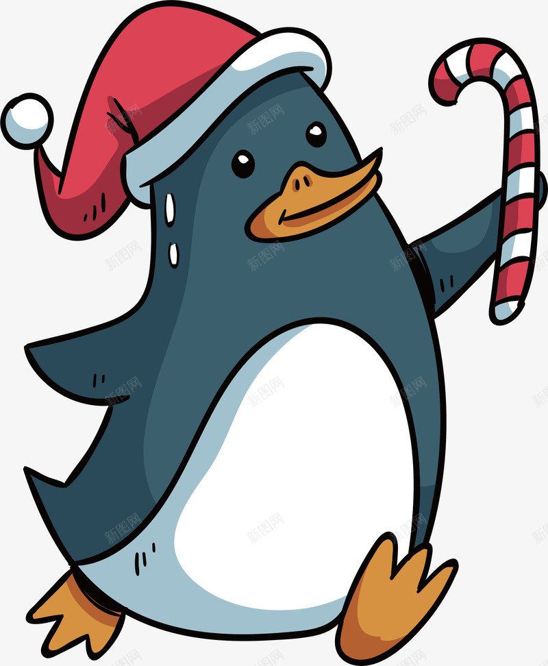 奔跑的企鹅矢量图ai免抠素材_新图网 https://ixintu.com 企鹅 圣诞企鹅 圣诞节 奔跑 奔跑企鹅 矢量png 矢量图