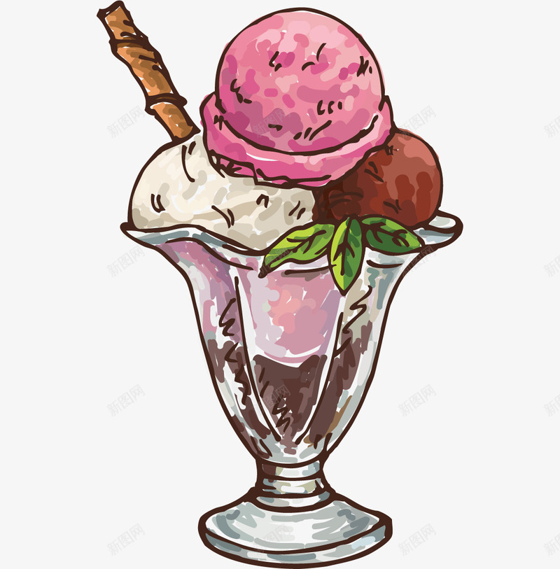 杯装冰激淋png免抠素材_新图网 https://ixintu.com 冰激淋 冷饮 哈根达斯 夏天 好吃的 美味的