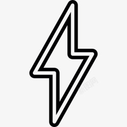 电力符号闪电标志图标高清图片