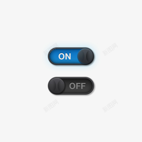 蓝黑色开关滑块按钮psd免抠素材_新图网 https://ixintu.com 开关按钮 按钮设计 滑块 滑块按钮 蓝黑色 蓝黑色开关