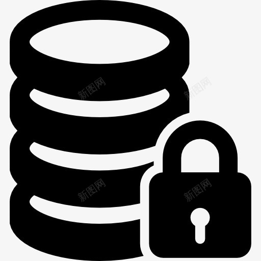 安全数据库图标png_新图网 https://ixintu.com 存储 安全 技术 挂锁 数据存储 文件服务器 锁