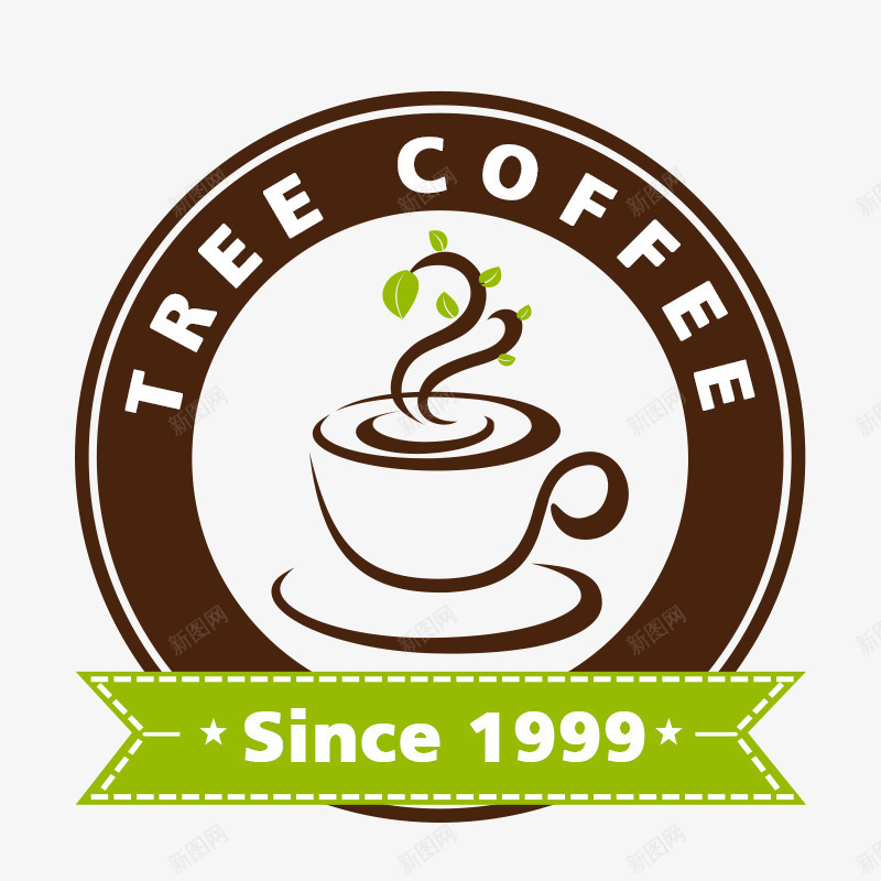树意咖啡厅LOGO标志图标png_新图网 https://ixintu.com PSD psd 企业LOGO标志 创意 咖啡厅logo 标识标志图标 树意咖啡 白色