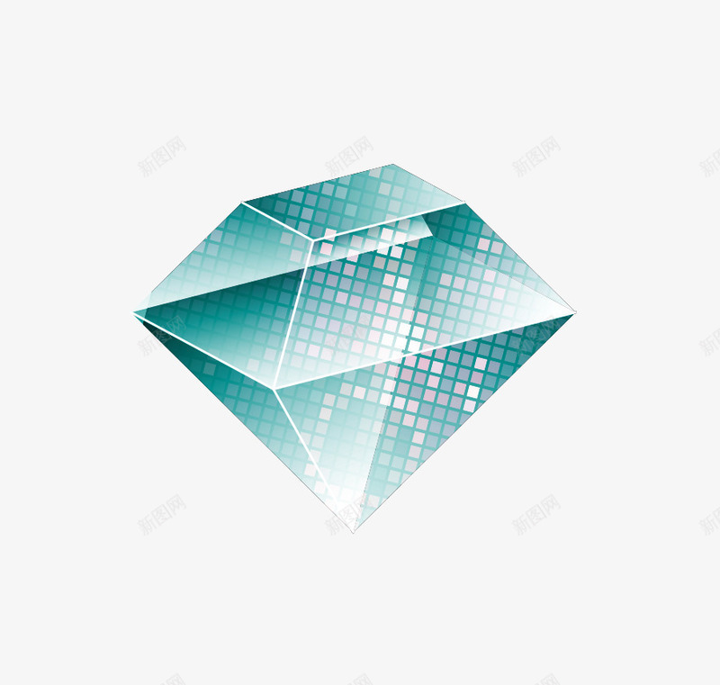 水晶立方体半透明蓝色锥形png免抠素材_新图网 https://ixintu.com 半透明 水晶 立方体
