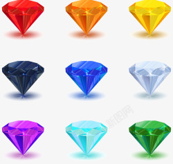彩色钻石宝石合集素材