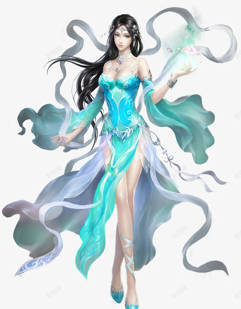 手绘淡蓝色性感女子png免抠素材_新图网 https://ixintu.com 女子 性感 手绘 淡蓝色