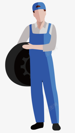 轮胎修理工汽车修理厂的工人高清图片