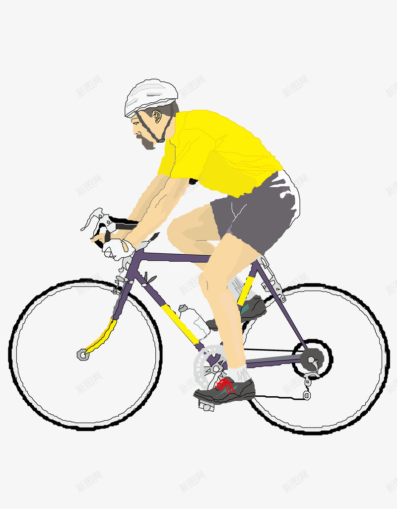 自行车比赛矢量图ai免抠素材_新图网 https://ixintu.com 体育人物 体育比赛 体育运动 奥林匹克比赛 比赛项目 自行车比赛 矢量图