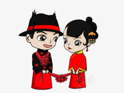 中国新婚公仔喜结连理高清图片