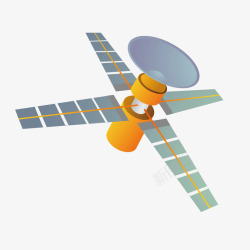 人造飞行器太空飞行器卫星矢量图高清图片