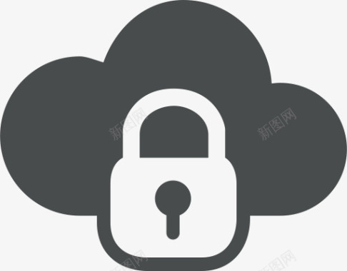 云云计算关键锁密码保护安全解锁图标图标