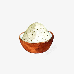 鎵嬬粯椋庢牸一碗米饭高清图片