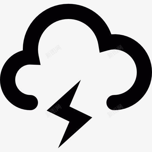 天气预报暴风雨的图标png_新图网 https://ixintu.com 云 暴风 自然 闪电 雷 雷电