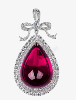 紫红色宝石镶钻宝石高清图片