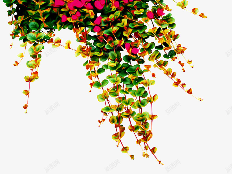 三角梅png免抠素材_新图网 https://ixintu.com 手绘鲜花 抽象鲜 植物花卉素材 油画 花 花束