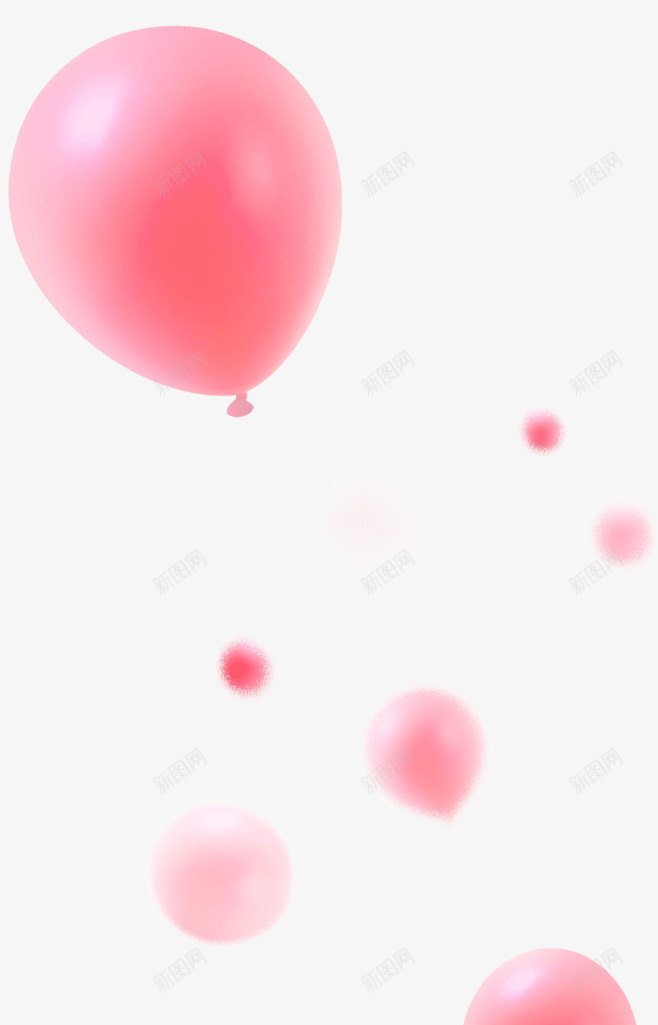 漂浮气球png免抠素材_新图网 https://ixintu.com 庆祝 气球 漂浮气球免抠PNG 粉色气球 节日 装饰