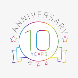 10th10周年徽章高清图片