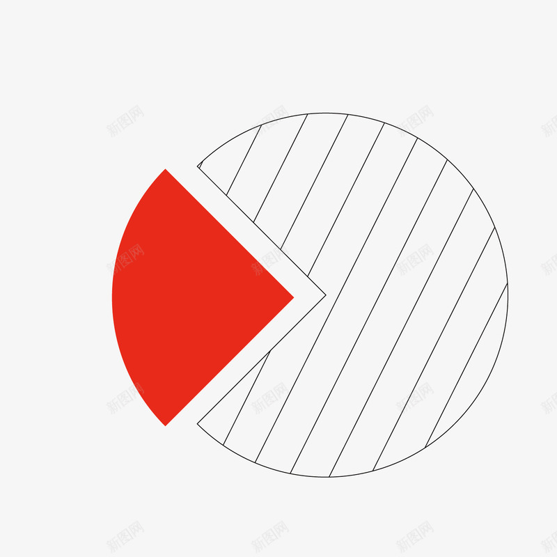 红色斜纹数据矢量图ai免抠素材_新图网 https://ixintu.com 分析 占比 圆形 数据 斜纹 百分比 红色 饼状图 矢量图