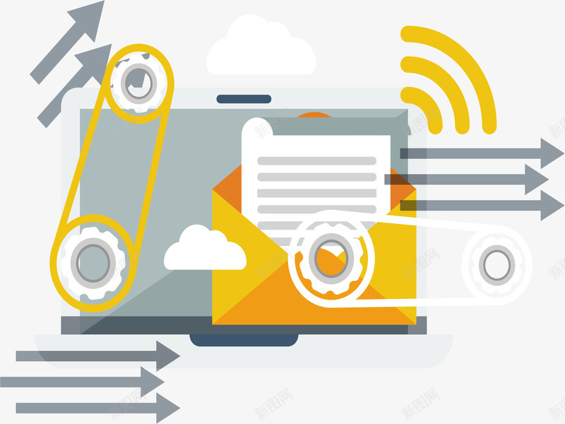 商务电脑邮件系统矢量图ai免抠素材_新图网 https://ixintu.com 商务风 电子邮件 电脑邮件 矢量png 邮件 邮件系统 矢量图