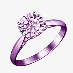 紫色戒指素材