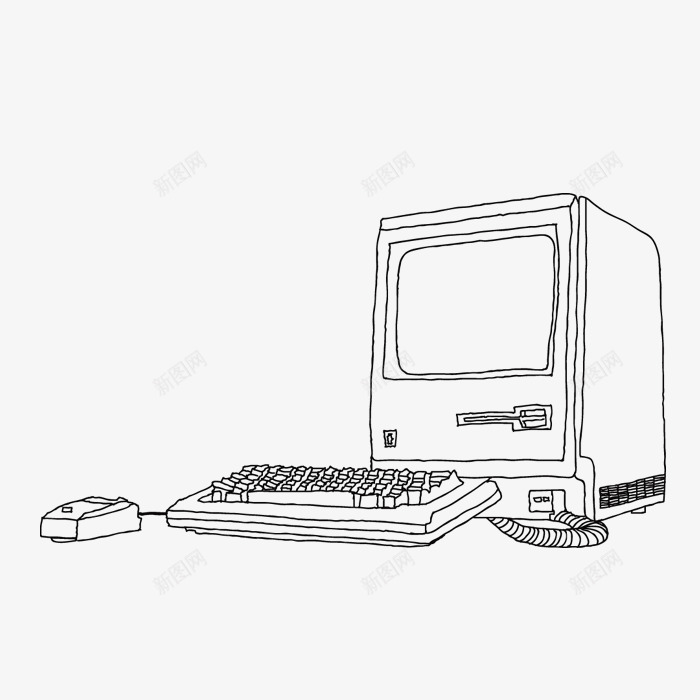 手绘计算机png免抠素材_新图网 https://ixintu.com 创意 可爱的 彩色的 手绘的 漫画 简单 计算机