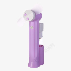 充电风扇紫色手拿usb充电风扇高清图片