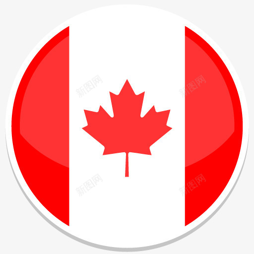 加拿大平圆世界国旗图标集png_新图网 https://ixintu.com canada 加拿大