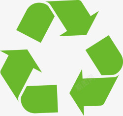 垃圾桶绿色循环箭头图图标高清图片