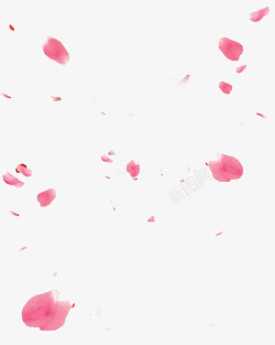 创意合成漫天飞舞的粉红色花瓣素材