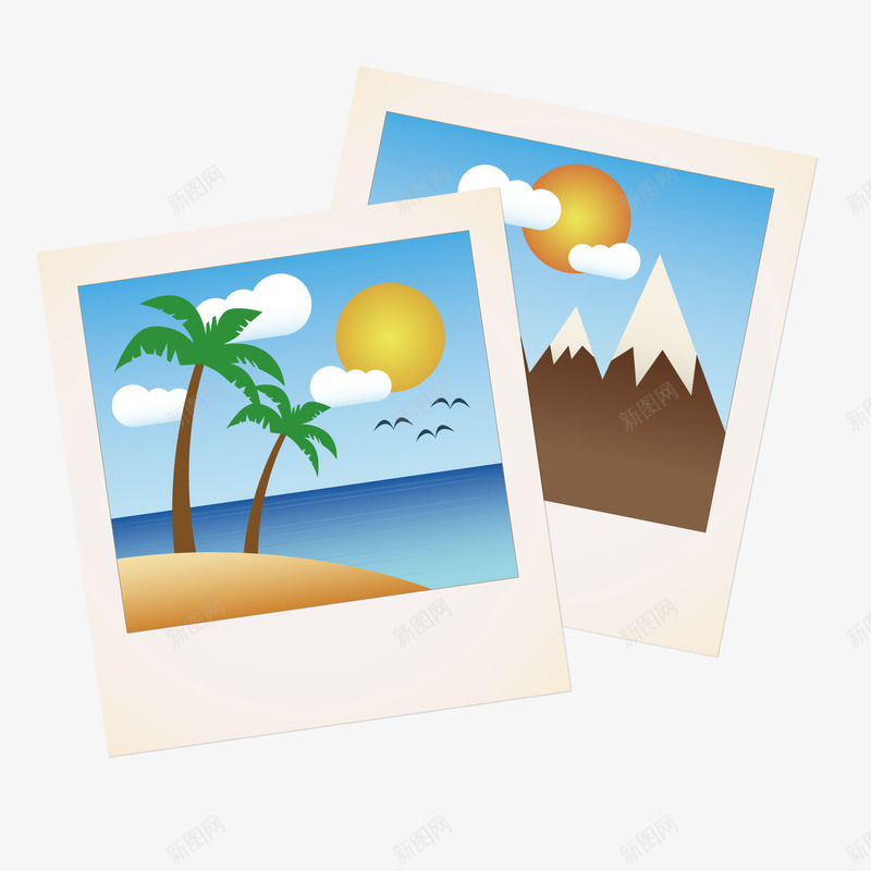 夏天相册矢量图ai免抠素材_新图网 https://ixintu.com 卡通 夏天 相册 矢量图