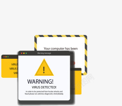 警告弹窗电脑系统警告提示矢量图高清图片