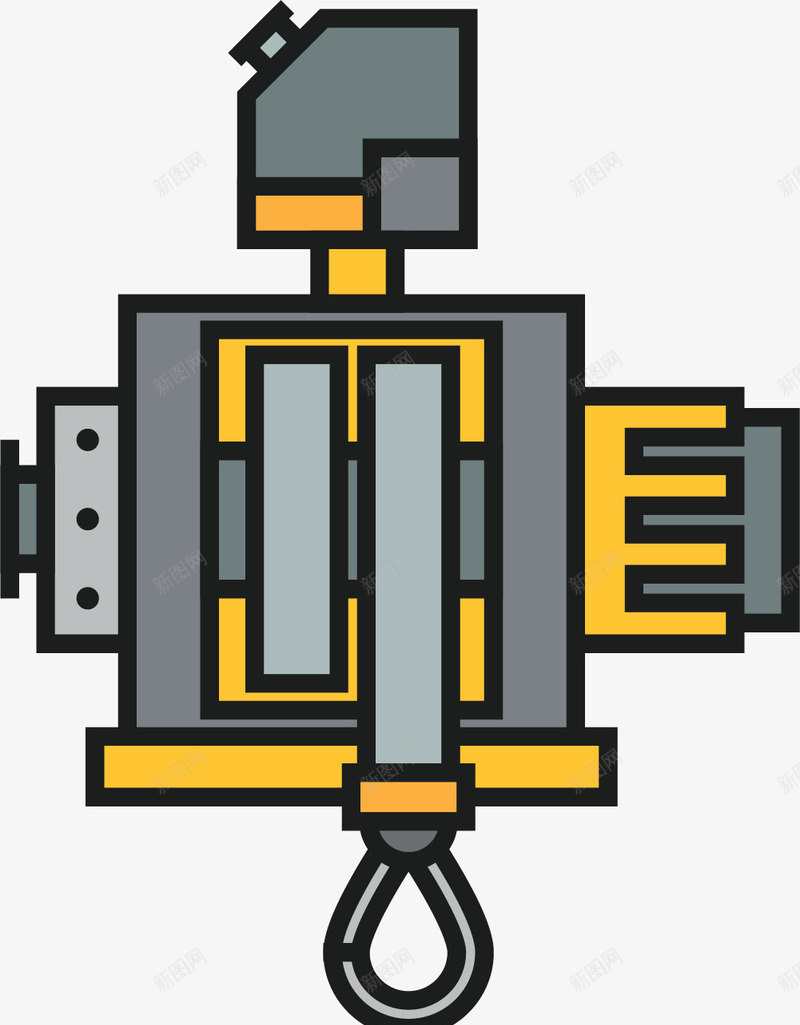 发动机电动绞盘矢量图ai免抠素材_新图网 https://ixintu.com 卡通绞盘 发动机 机械设备 电动 电动绞盘 绞盘 矢量图