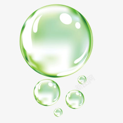 绿色动态水泡水珠矢量图素材