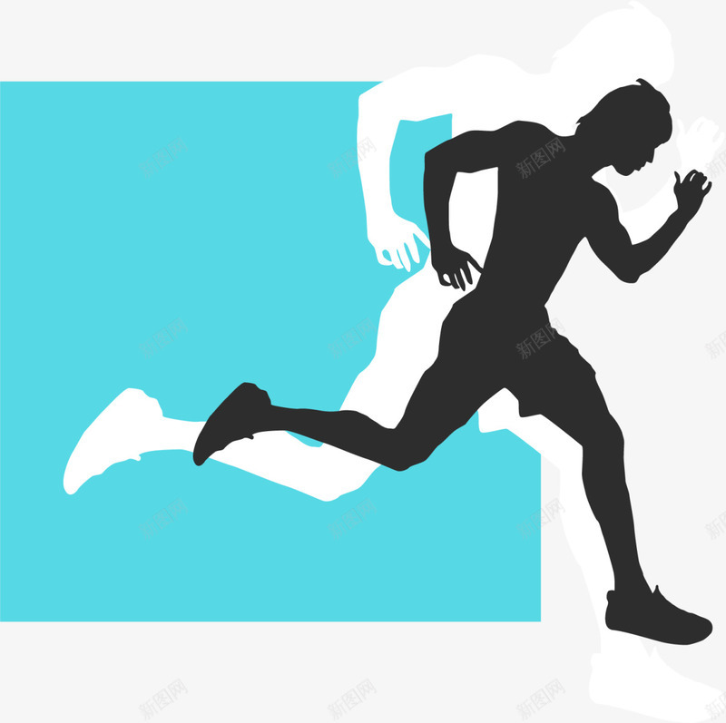 马拉松跑步男人蓝色标签png免抠素材_新图网 https://ixintu.com 健康 强身健体 蓝色标签 跑步男人 运动健身 锻炼 马拉松
