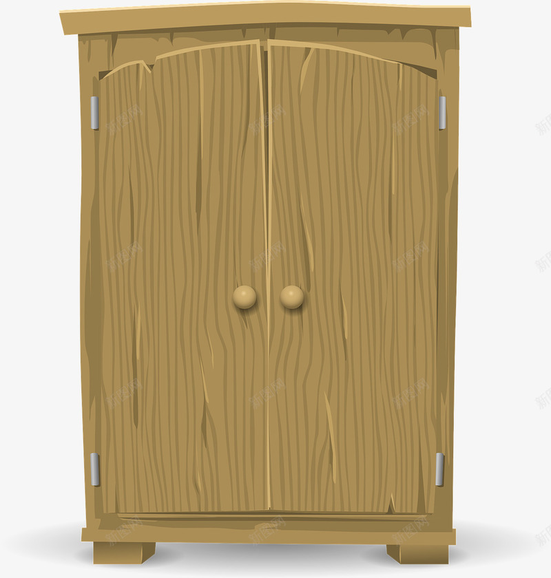 棕色的木头厨房柜子png免抠素材_新图网 https://ixintu.com 卡通柜子 家具 手绘柜子 木头 木柜 柜子