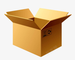 褐色盒子纸箱插画高清图片