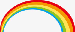 五彩桥手绘的彩虹高清图片
