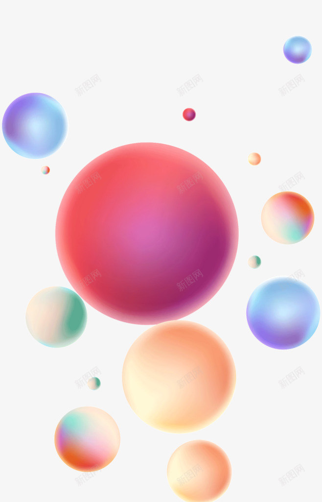 圆球漂浮颜色形状png免抠素材_新图网 https://ixintu.com 圆 形状 漂浮 球 颜色