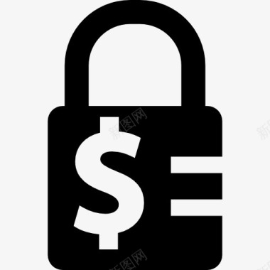 元钱登录锁定的挂锁安全标志图标图标