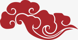 红色中国铁塔logo红色祥云图标高清图片