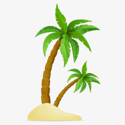 夏天里的椰子树素材
