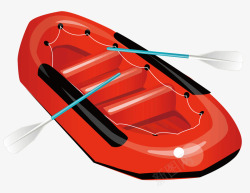 装饰固定一个红色的汽艇矢量图高清图片