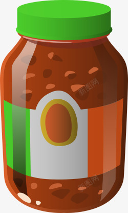 棕色的豆瓣酱素材