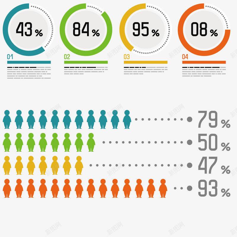 艺术信息比例png免抠素材_新图网 https://ixintu.com 人口比例 商业表格 数据分析 统计