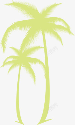 绿色椰树矢量图素材