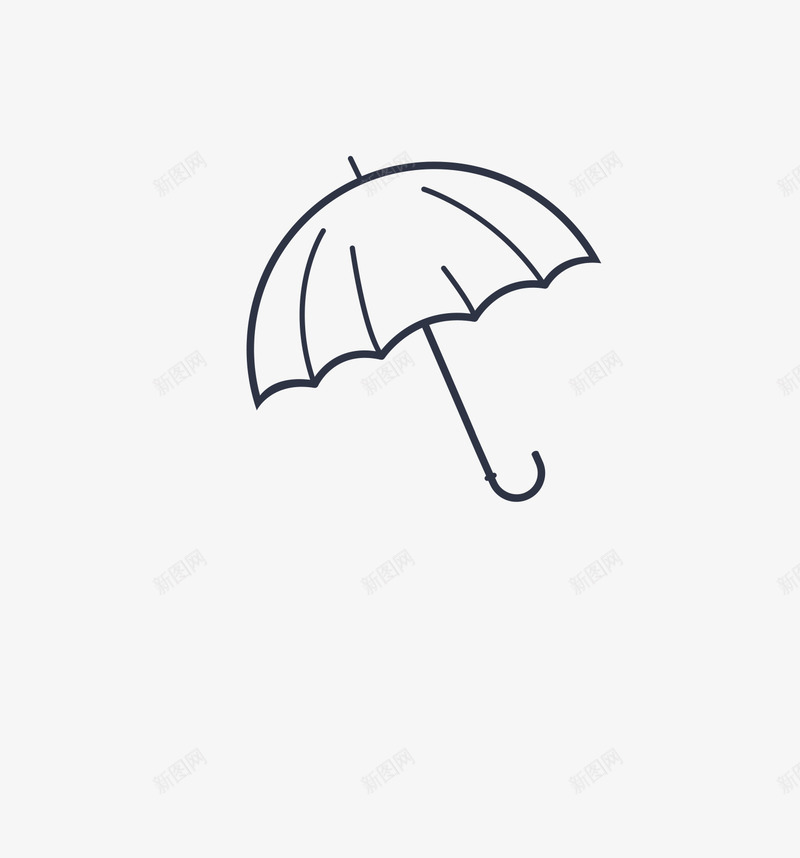 手绘卡通雨伞图案图标png_新图网 https://ixintu.com 卡通 图案 手绘 手绘卡通图案 简单 线条